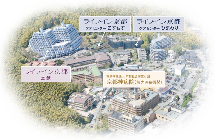 京都桂病院が隣接しています。